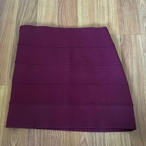 Maroon body con mini skirt